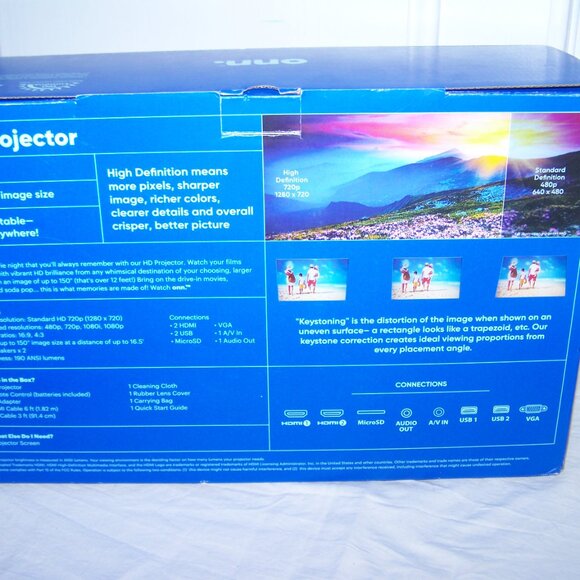 Onn. NWB HD Projector - Picture 4 of 4